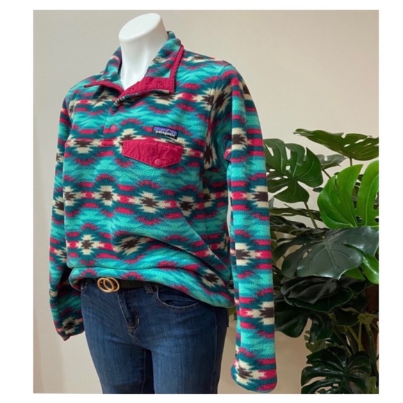 Patagonia Synchilla Boho Aztec Sweater RARE VTG - Picture 6 of 16